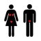Love couple red hearts valentine vector symbol