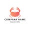 love crab logo vector illustration color
