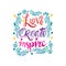 Love create inspire hand lettering.