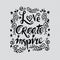 Love create inspire hand lettering.
