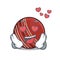 In love cricket ball in the cartoon shape