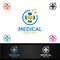 Love Cross Medical Hospital Logo for Emergency Clinic Drug store or Volunteers