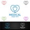 Love Cross Medical Hospital Logo for Emergency Clinic Drug store or Volunteers