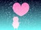 Love day background. Ð¡ute little piggy. Pink Heart. Valentines day background. EPS 10.