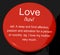Love Definition Button Showing Affection