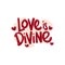 love is divine people quote typography flat design illustration