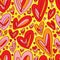 Love draw background seamless pattern