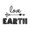 Love Earth - funny vector text quotes.