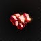 Love emblem. Happy Valentines Day logotype, jewel gemstone with bright reflection blow logo. Shiny heart, luxury