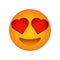 Love emoji face love emotion icon