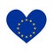 Love Europe symbol illustration
