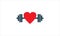 Love fitness healthy sport symbol logo vector design illustration