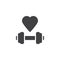 Love fitness vector icon