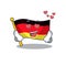 In love flag germany cartoon formed with character