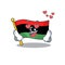 In love flag libya is flying cartoon pole