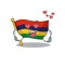 In love flag mauritius kept in mascot cupboard