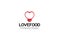 Love Food Logo Symbol Fork Spoon Design Illustration