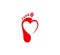 Love Foot logo vector template, Creative of Foot logo design concepts