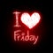 Love Friday neon message