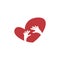 Love friend vector icon logo design template illustration