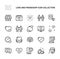 Love and friendship vector line icons. Collection of Simple icons on white background. Love and friendship vector symbol