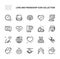 Love and friendship vector line icons. Simple set of icons collection on white background. Love and friendship vector