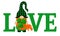 Love - funny St Patrick`s Day inspirational lettering design for posters, flyers, t-shirts, cards, invitations, stickers, banners,