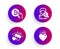 Love gift, Bitcoin pay and Collagen skin icons set. Heart sign. Heart, Cryptocurrency coin, Skin care. Love. Vector
