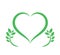 Love Green Creative logo concept, new logo Nature Heart logo, elements and symbol