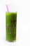 Love Green Juice Glass Vertical