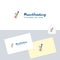 Love guitar vector logotype with business card template. Elegant corporate identity. - Vector