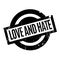 Love and Hate rubber stamp