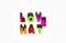 Love Hate words spelling by wooden colorful letters with common E