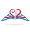 Love heart books logo