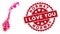Love Heart Collage Norway Map with Grunge Watermark