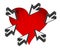 Love heart with cursor arrows around
