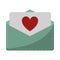Love heart envelope mail valentine letter