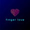Love Heart Fingerprint Secure Safe Secret Strong Smart Technology Logo Design Vector