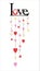 Love. Heart garland. Vector background, poster, card