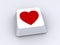 Love heart on keyboard button
