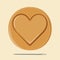 Love heart. Korean dalgona honeycomb sugar cookie.