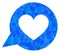 Love Heart Message Polygonal Lowpoly Flat Icon