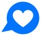 Love Heart Message Raster Icon Flat Illustration