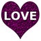 Love Heart Purple Chrome