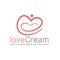 Love Heart Related Company Vector Logo Design Template