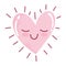 Love heart romantic bright feelings cartoon isolated icon design