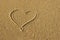Love Heart on the Sand