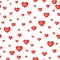 love heart seamless pattern