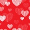 Love heart seamless pattern. Happy Valentines day wallpaper. Lov