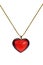 Love heart shape gemstone pendant